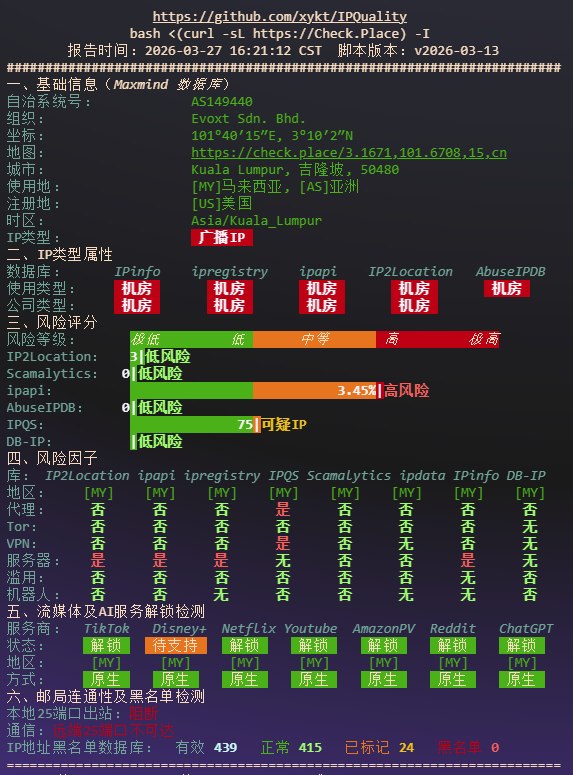 流媒体解锁测试