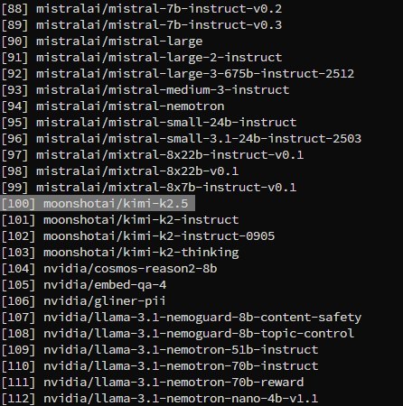 在 OpenClaw 中以 OpenAI 兼容方式配置 NVIDIA kimi-k2.5 的示例